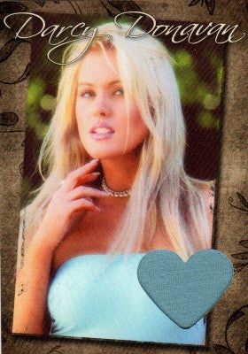 Limited Edition Darcy Donavan Autographed Event Worn Swatch Card for C