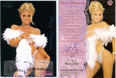 Rare Limited Edition Darcy Donavan Bench Warmer Trading Card # 10 - Feather Boa