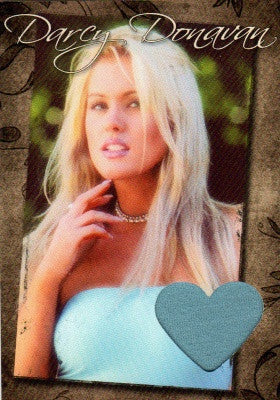 Limited Edition Darcy Donavan Autographed Event Worn Swatch Card for Charity # 3