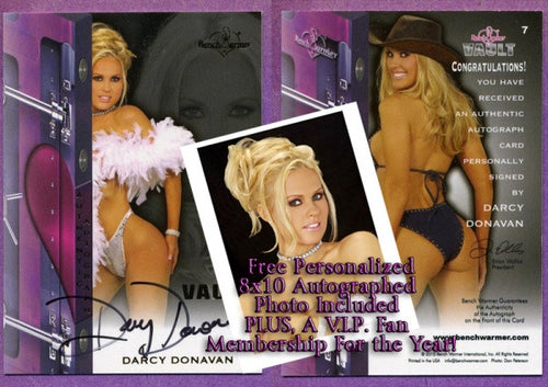 Darcy Donavan Limited Edition 2010 Benchwarmer Vault Card