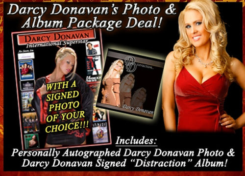 Darcy Donavan Autographed 8x10 Photo & Album Package Deal