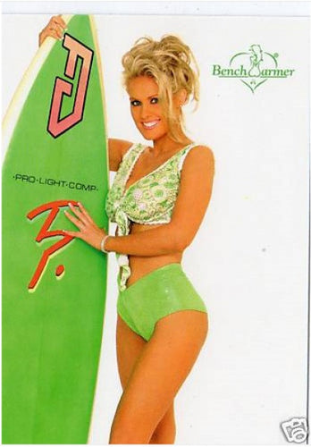 Limited Edition Bench Warmer Trading Card # 45 - Green Bikini