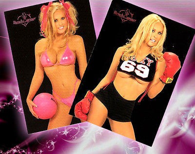 Darcy Donavan Celebrity Trading Cards Lot 9 & 68- Autographed Benchwarmer Cards with Certificates of Authenticity and 8x10 Photo