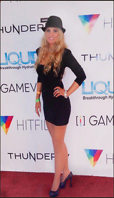 Darcy Donavan Celebrity Black Cocktail Dress worn at 2015 Red Carpet Event, Comes with Certificate of Authenticity and 8x10 Photo