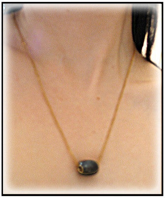 M's Magical Creations- True Charcoal Jade Stone Necklace